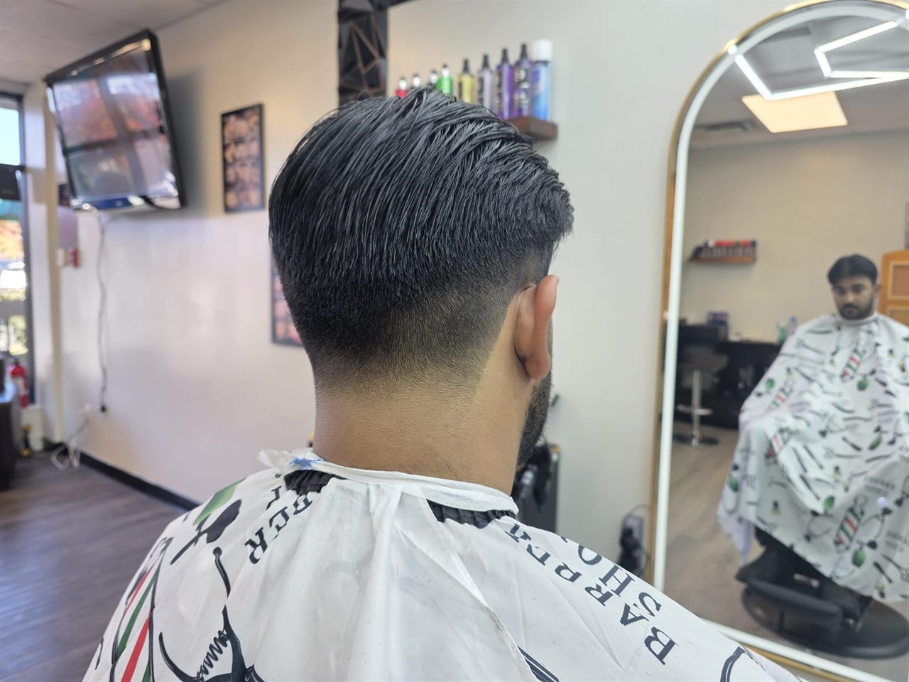 Low skin fade and beard lineup — Royal Look, Victoria, BC